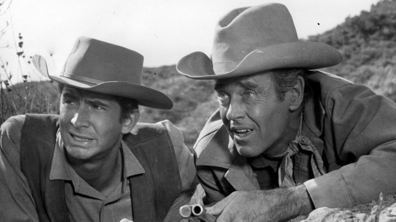 Ben and Morg out on patrol in The Tin Star (1957)