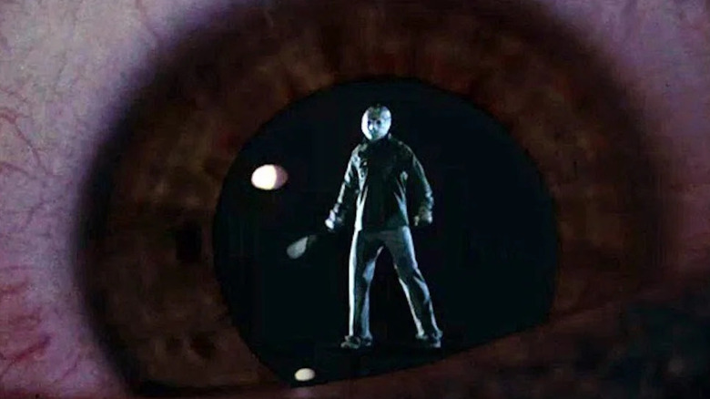 Jason in the Bond-style eyeball intro of Friday the 13th Part VI: Jason Lives (1986)