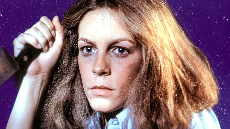 Close-up of Jamie Lee Curtis as Laurie Strode in the original Halloween
