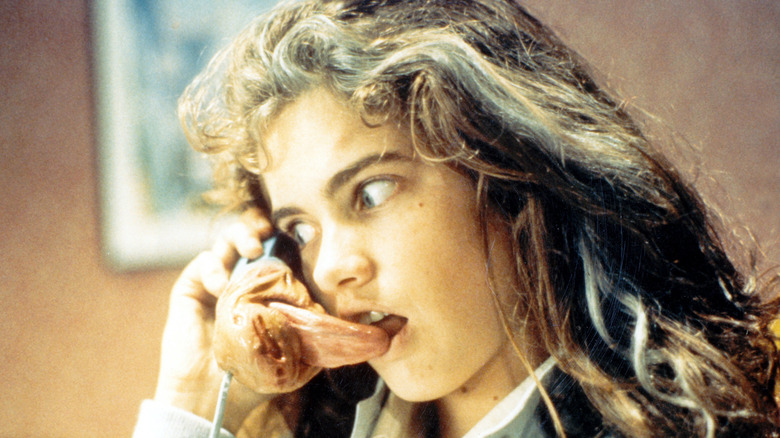 Freddy's tongue appears through Nancy's phone in A Nightmare on Elm Street (1984)