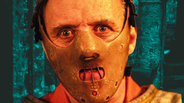 Hannibal Lecter staring straight in 