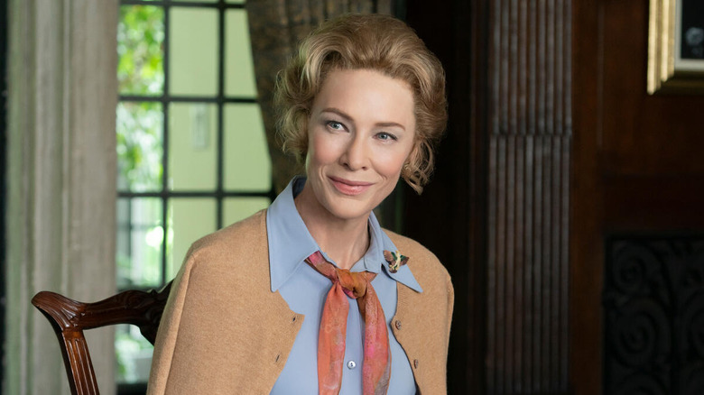 Phyllis Schlafly smiling in "Mrs. America."