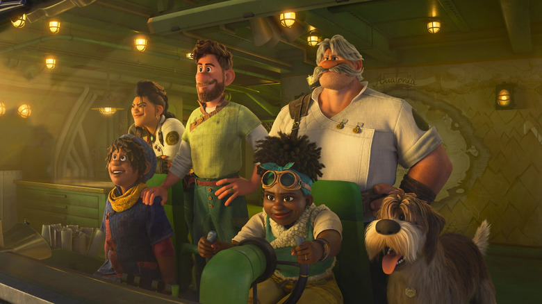 The lead characters of Strange World soaring into new adventures (2022)