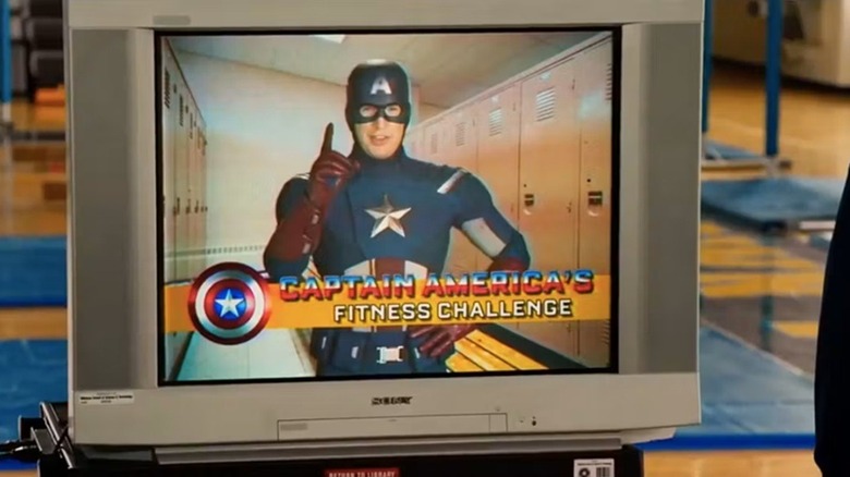 Steve Rogers/Captain America in a gym instructional video in Spider-Man: Homecoming (2017)