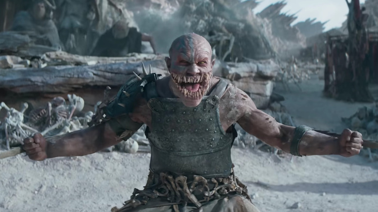 Baraka screaming and unsheathing his forearm blades in Mortal Kombat II