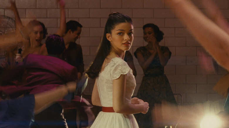 Maria at the school dance in West Side Story (2021)