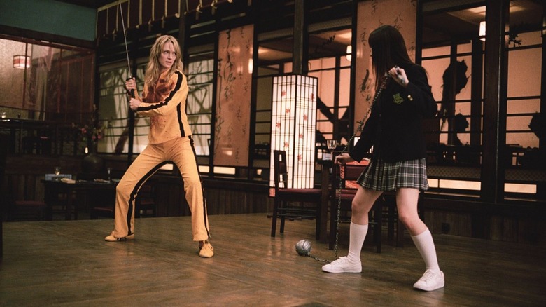 The Bride faces off against Gogo in Kill Bill: Volume 1 (2003)