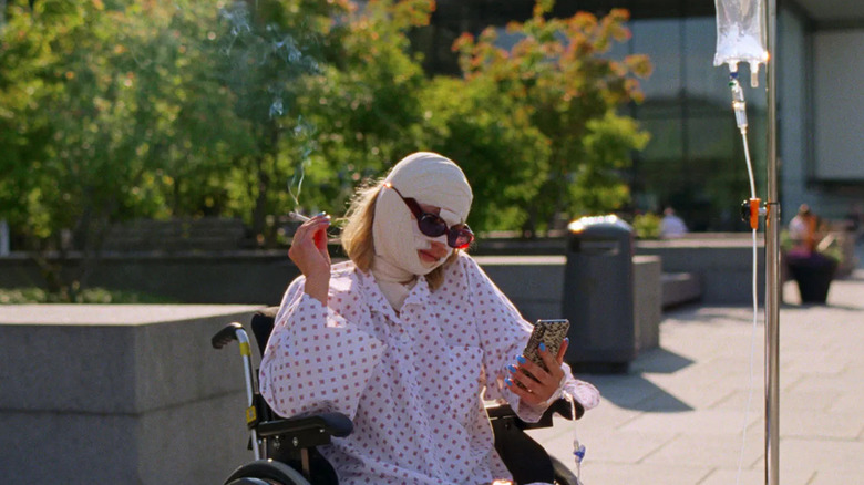 Signe during her latest hospital stay in Sick of Myself (2022)