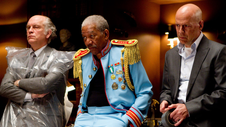 Marvin, Joe, and Frank sitting side by side in "RED" (2010)