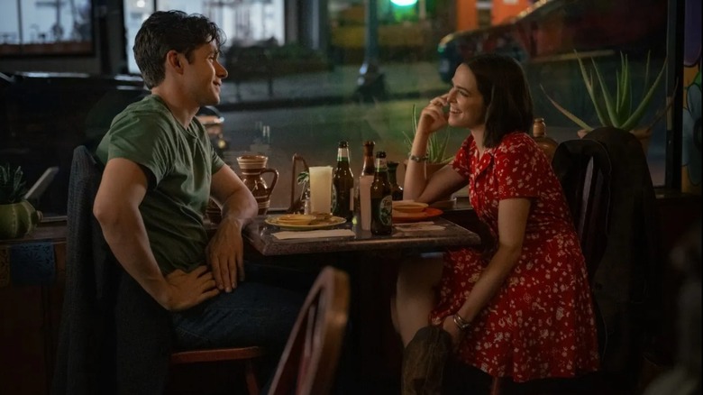 Wes and Jill at dinner in Voicemails for Isabelle