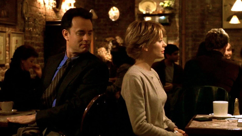 Joe looking over his shoulder at Kathleen in You've Got Mail