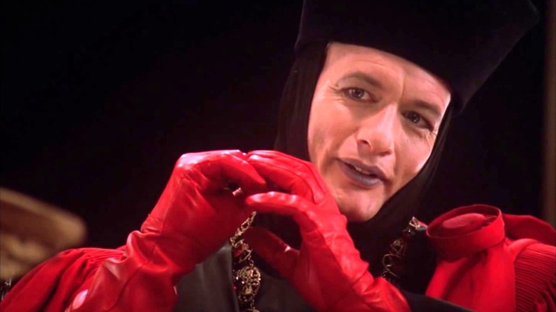 Q gloating over Captain Picard in "Star Trek: The Next Generation" (1987-1994)