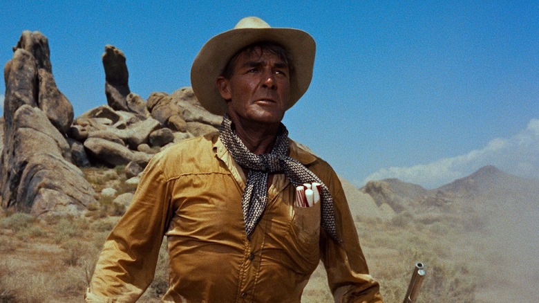 Pat Brennan spotting something troubling on the horizon in The Tall T (1957)