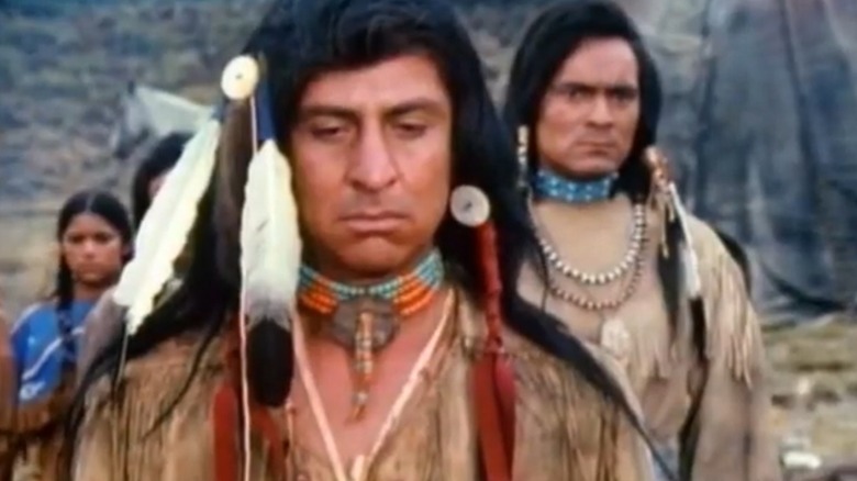 An important conversation between members of the Nez Perce tribe in I Will Fight No More Forever (1975)