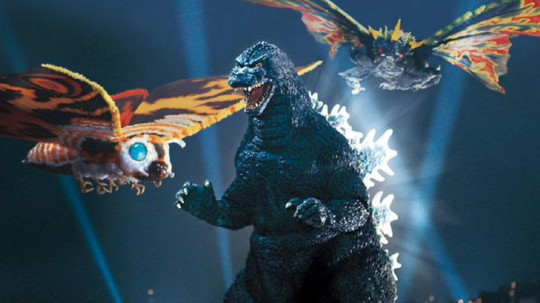 Godzilla battling Mothra in Godzilla vs. Mothra