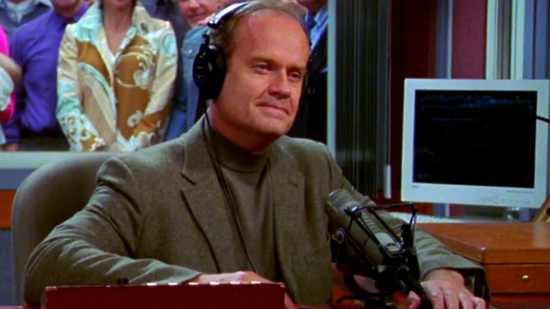 Frasier Crane wearing headphones on Frasier