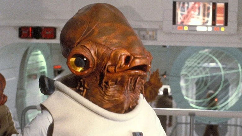 Admiral Ackbar directing his troops in Star Wars: Return of the Jedi (1983)