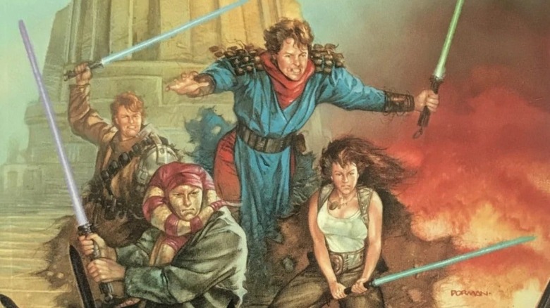 Various Jedi gathered together in art from 