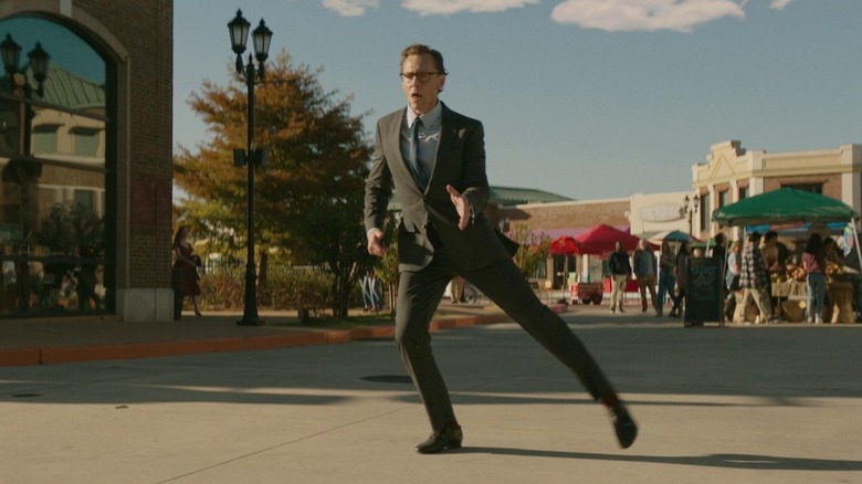 Chuck dancing in the street in "The Life of Chuck"