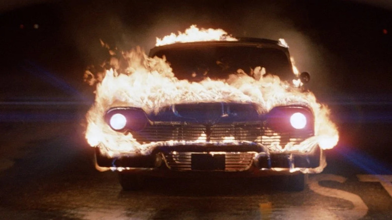 Christine in flames in Christine (1983)