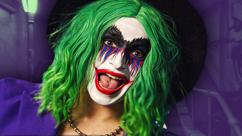 Joker the Harlequin laughing in 