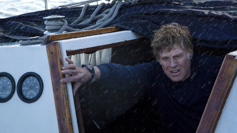 The man in the doorway of his ship in All is Lost