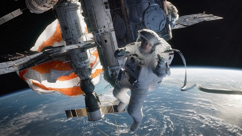 Ryan Stone off her space shuttle in Gravity (2013)