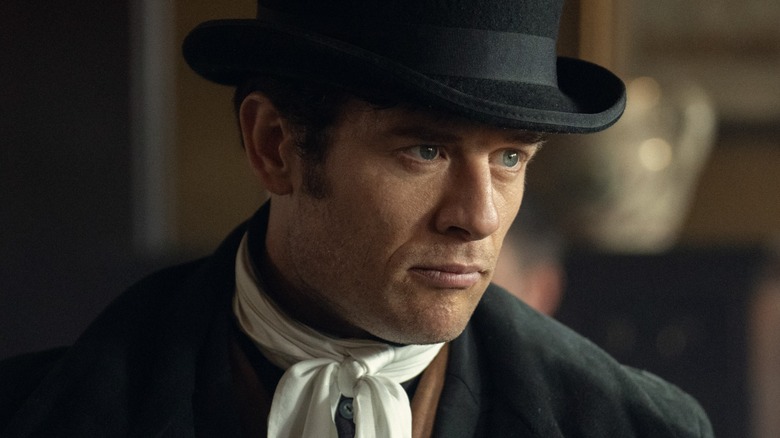 Sean Rafferty wearing a top hat in House of Guinness