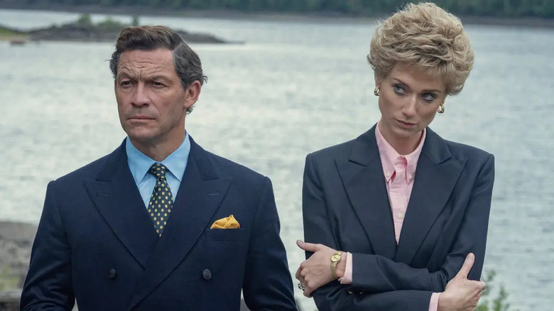 Charles and Diana glare in The Crown