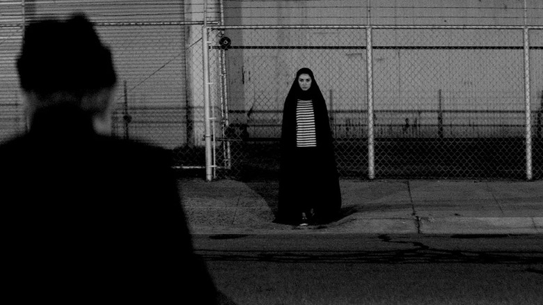 The mysterious girl staring from across the street in "A Girl Walks Home Alone at Night"