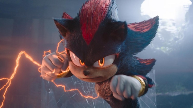 Shadow the Hedgehog preparing to punch in "Sonic the Hedgehog 3"
