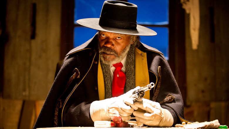 Major Marquis Warren shares his story in "The Hateful Eight" (2015)