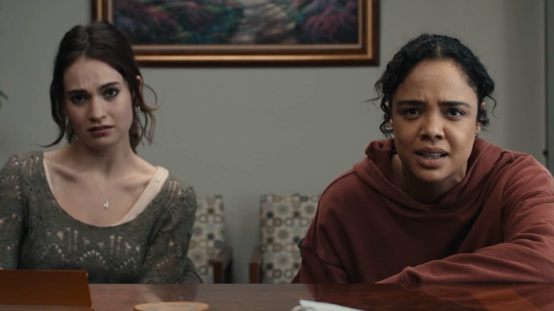 Deb and Ollie reacting to terrible news in Little Woods (2019)