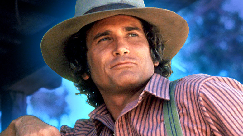 Charles Ingalls looking into the distance in Little House on the Prairie