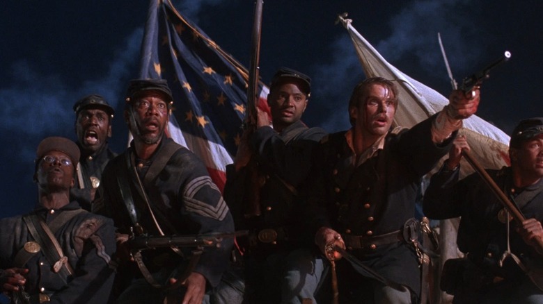 A group of Union soldiers charge into battle in 'Glory' (1989)