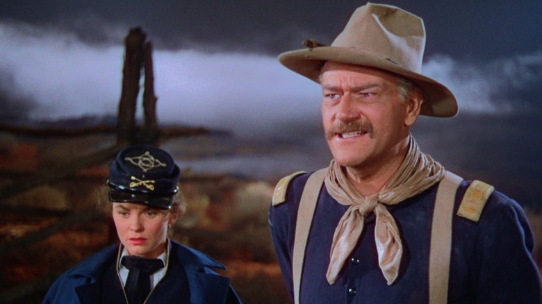 Captain Nathan Brittles escorts Olivia through dangerous territory in 'She Wore a Yellow Ribbon' (1949)