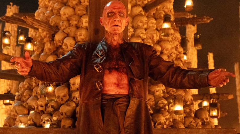 Dr. Kelson pretending to be Old Nick in "28 Years Later: The Bone Temple" (2026)