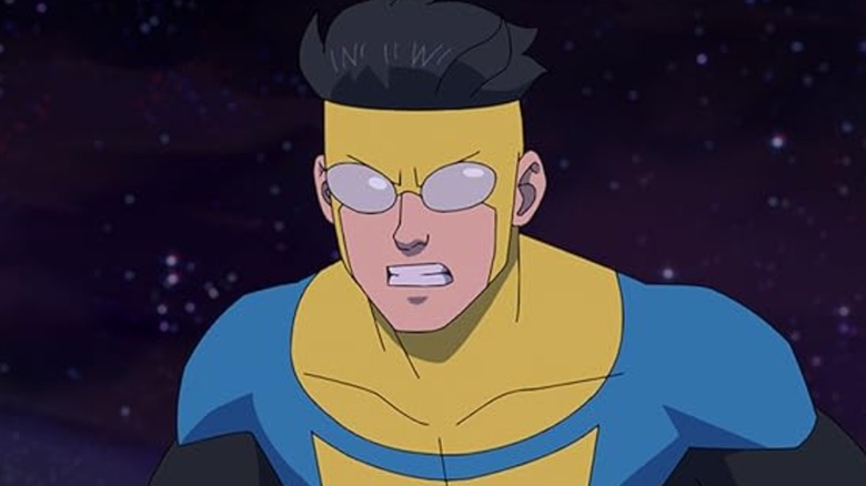 Invincible floating in space in 