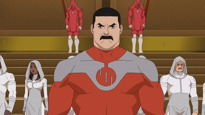 Thragg standing in front of other Viltrumites in "Invincible" (2021-present)