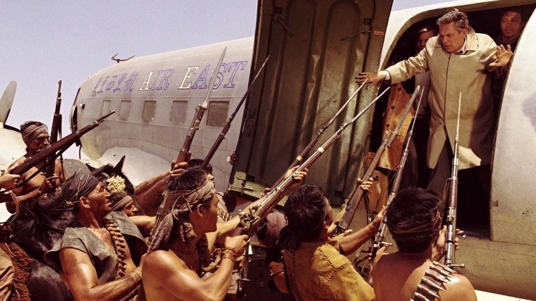 Richard Conway trying to get off a plane in "Lost Horizon" (1973)