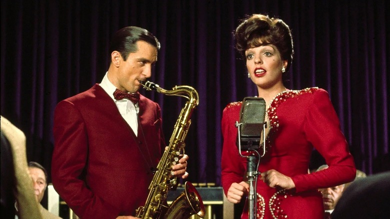 Jimmy plays sax and Francine sings a song in "New York, New York" (1977)