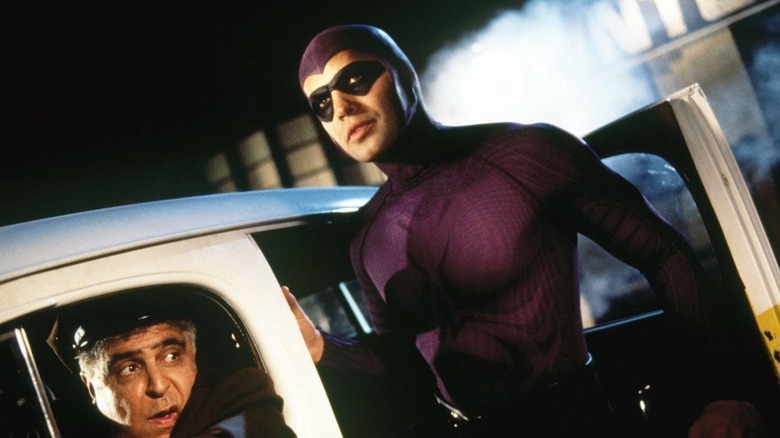 The Phantom emerging from a car in The Phantom (1996)