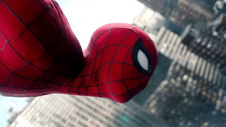 Peter Parker/Spider-Man leaping in to save the day in Spider-Man: Brand New Day (2026)