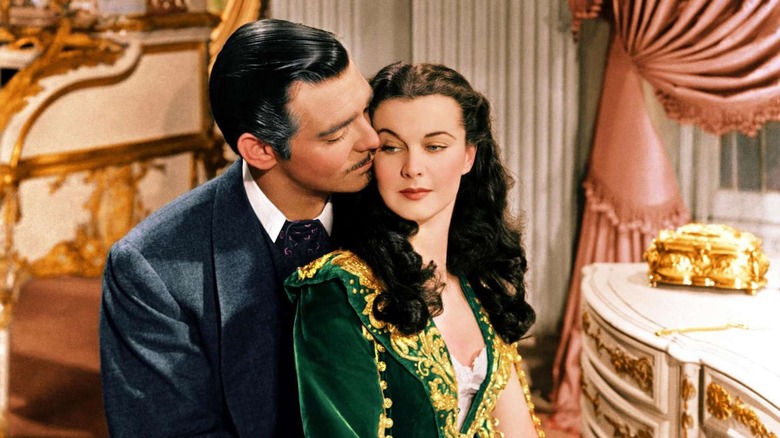 Rhett holding Scarlett close in Gone with the Wind (1939)