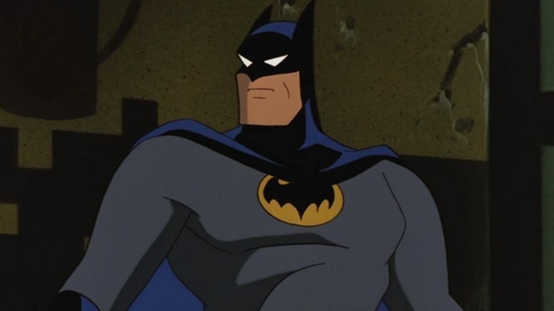 Batman turning his head to the right in "Batman: The Animated Series" (1992)