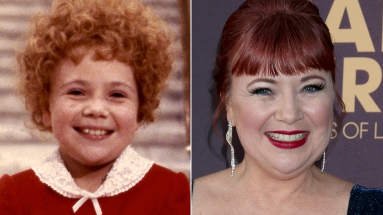 Annie in Annie and Aileen Quinn smiling