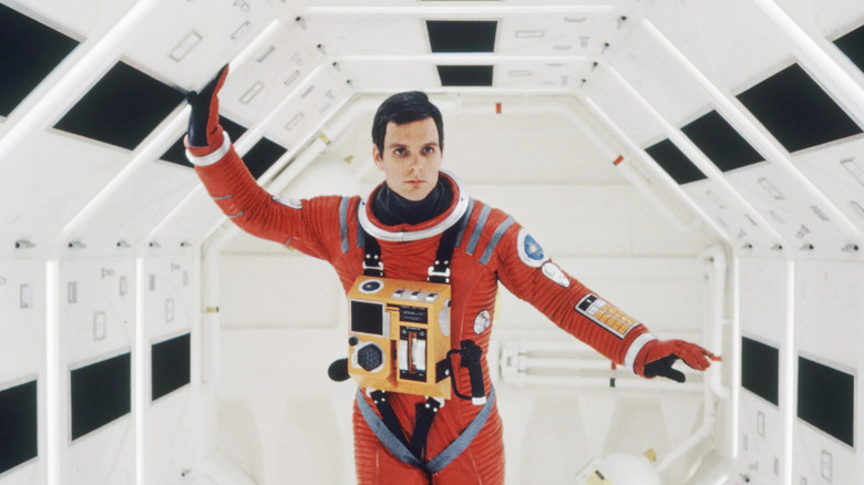Dr. David Bowman exploring ship in 2001: A Space Odyssey (1968)