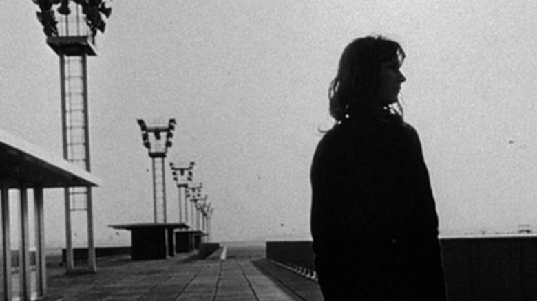 The mysterious woman on the pier in La Jetee (1962)