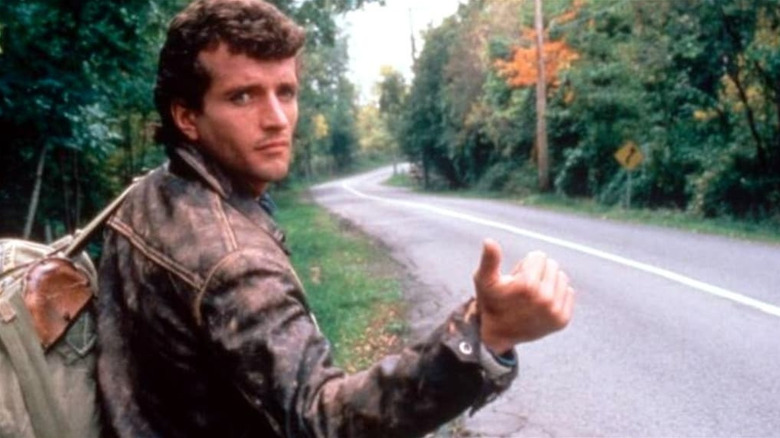 The Hitchhiker waits for his next ride in "The Hitchhiker"
