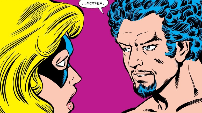 Marcus talking to Ms. Marvel in "Avengers" #200